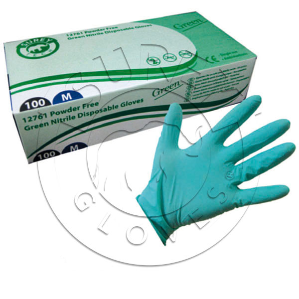 Guanto nitrile verde