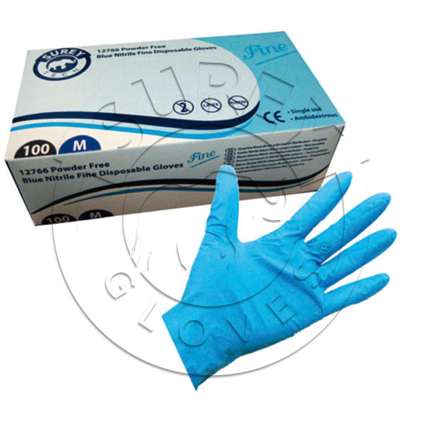 Guanto nitrile Fine blu